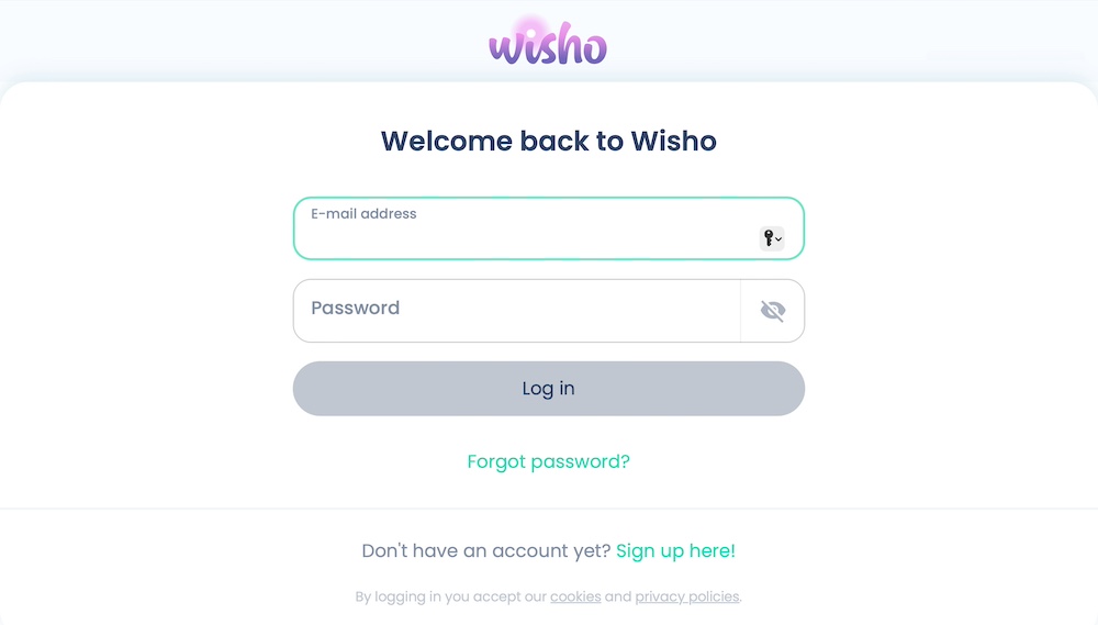 Wisho Casino login