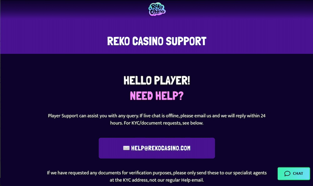 Reko Casino support Reko Casino support