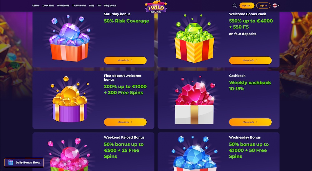 iWild Casino bonus iWild Casino bonus
