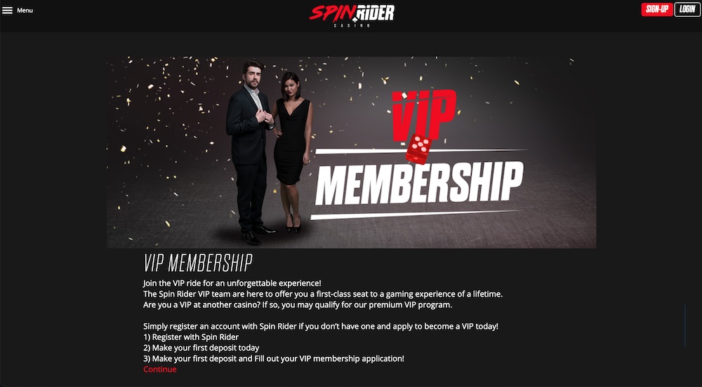 Spin Rider Casino bonus